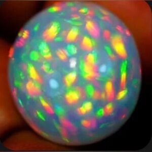 GIA 21.92ct Opal Huge Round Opal Pinfire Rolling!!  Rare!  GIA certified